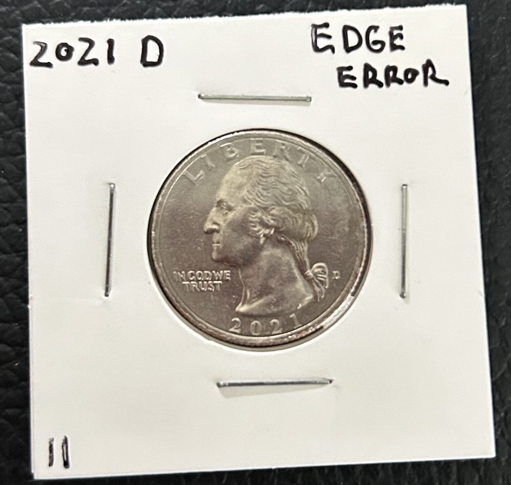 2021 D Crossing The Delaware Quarter Edging Error