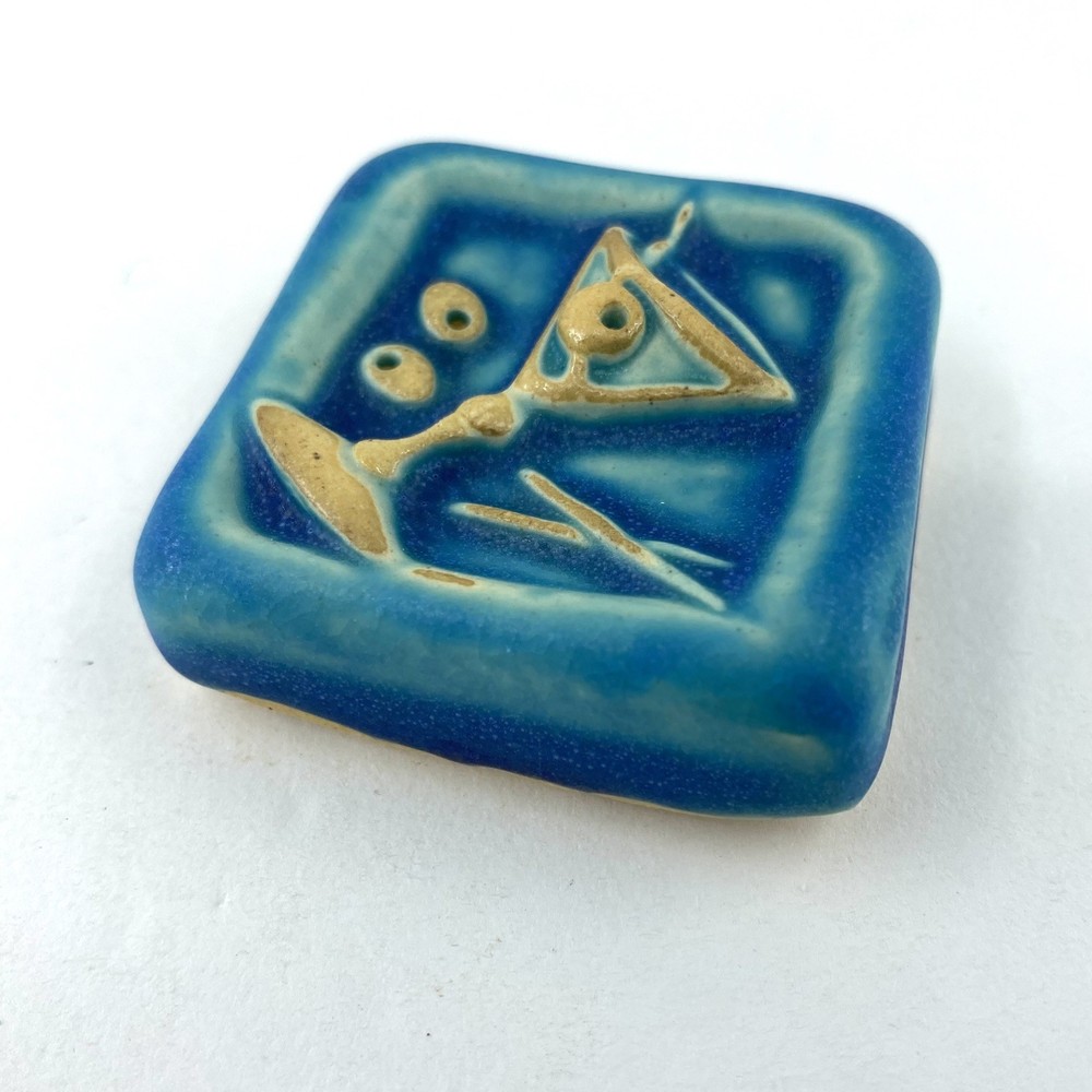Martini 2x2" Ceramic Art Tile by Gretchen Kramp