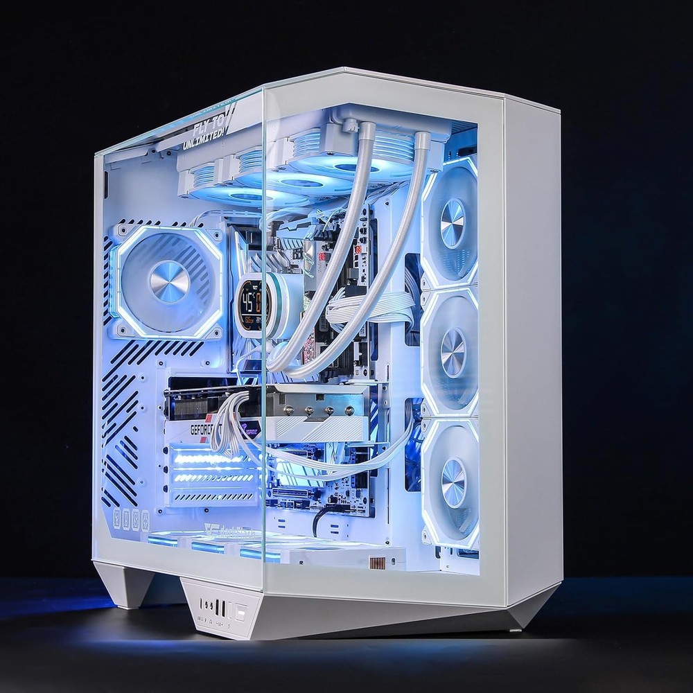 darkFlash DY470 PC Case White Dual Chamber
