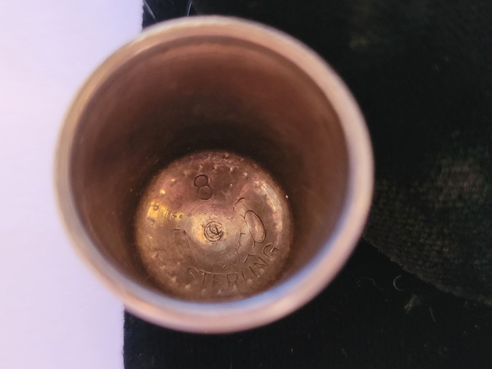 Ketcham McDougall ~ Nice Vintage Sterling Thimble ~ Size 8