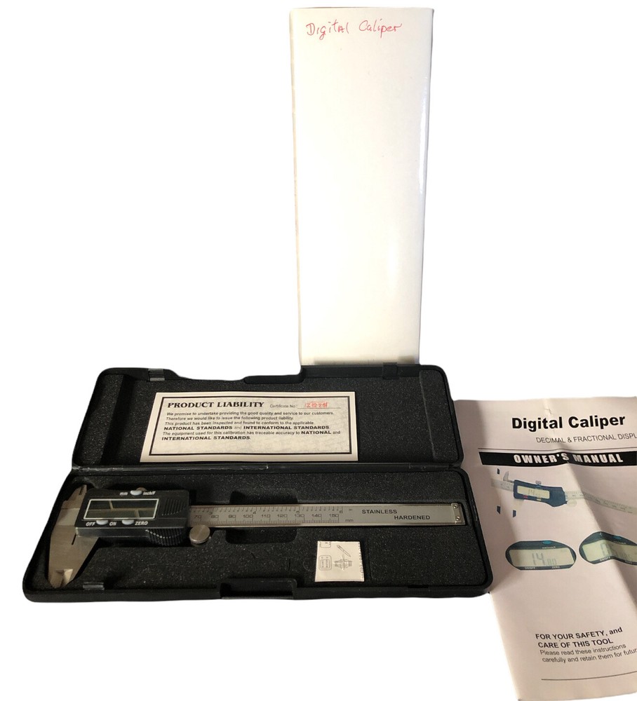 Vintage Digital Caliper National Conversion Table Plastic Box High Precision