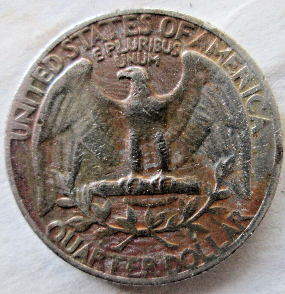 1967-P WASHINGTON, WEAK DEFECTIVE CLAD PLATING ERROR, VF/XF, CIRCULATED