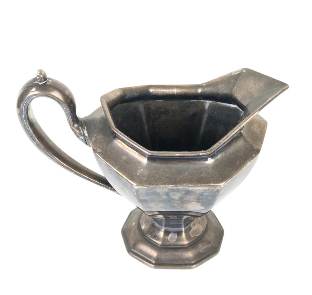 Reed & Barton 3690 Cream Pitcher Silver Plate Retro Deco