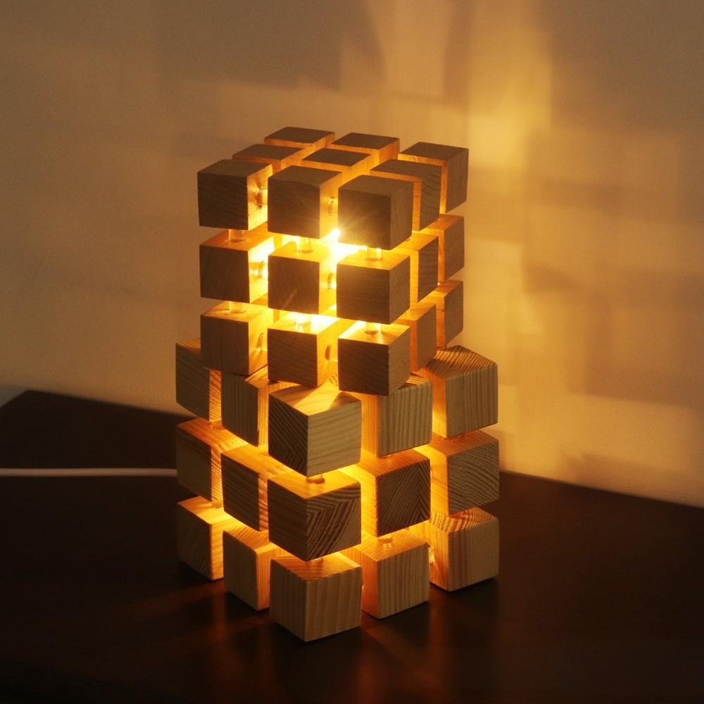 USB Magic Cube LED Night Light Bedside Lamp Bedroom Nightstand Decorative Gift