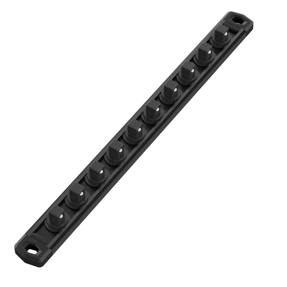WORKPRO 3/8''DriveMagnetic Socket Organizer Aluminum Alloy Socket Rail(noSocket)