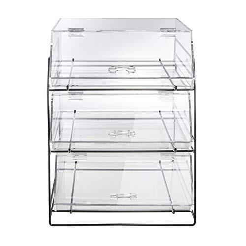 HUBERT® Black 3-Tier Wire Bakery Case
