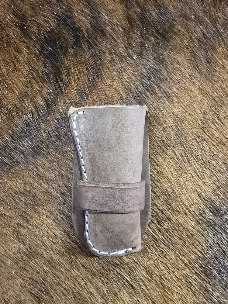 Leather Trapper Knife Sheath. Fits Case, Rough Rider, Moore Maker