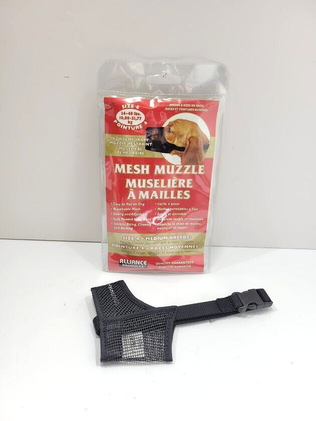 Alliance Products Adjustable Mesh Muzzle Size 4 ( 24-48 Lbs )