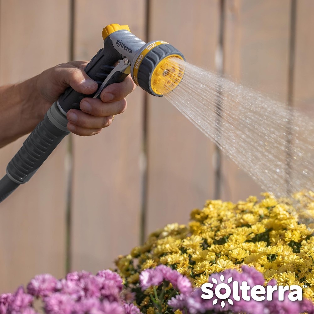 Solterra 8-Pattern Garden Hose Nozzle with Front Trigger Multi-Pattern