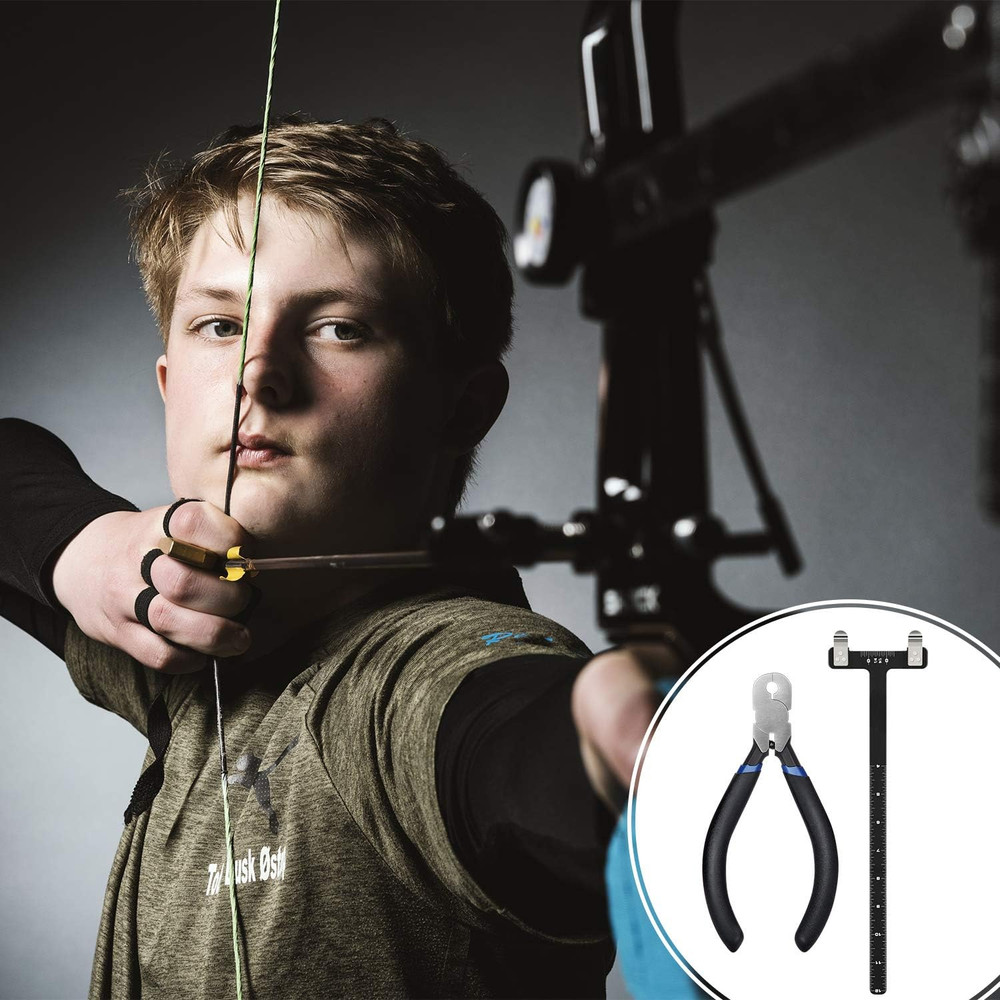 Bow String Nocking Points Pliers Strings Knock Set T Shape Bow Square Ruler Nock