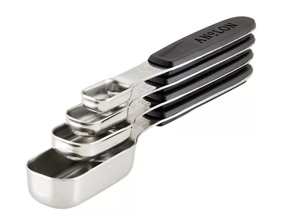Anolon SureGrip Magnetic Measuring Spoon Set, 4Pc.