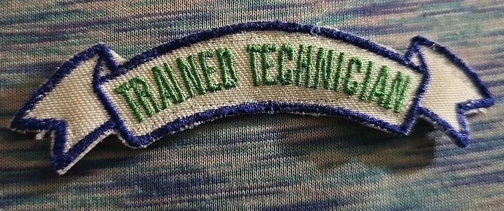 Vintage Trained Technician Rocker Patch (A2)