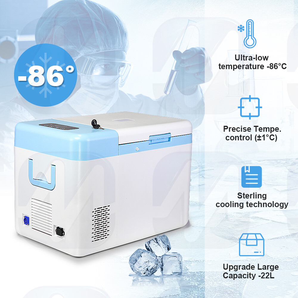 -86℃ 22L Ultra-Low Temperature Freezer Protable for Laboratory Samples Storage