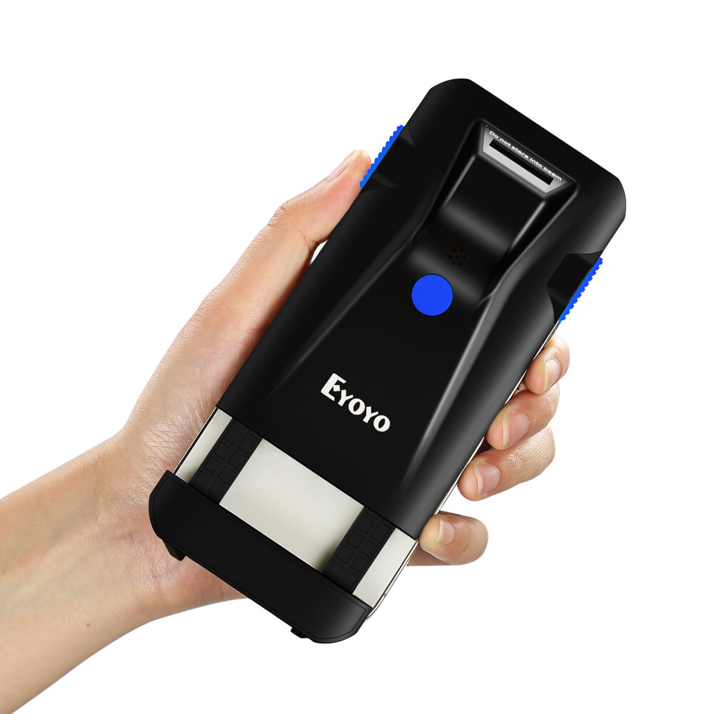 2D QR Wireless Bluetooth Barcode Scanner,Phone Back Clip for iPhone,Android, iOS