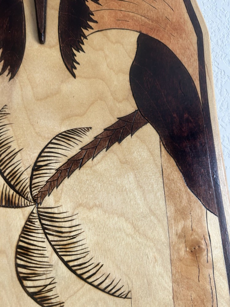 Art Longboard Deck with 'You Know Why' Script and Palm Tree Artwork