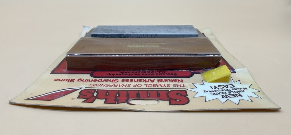 Smith's Hard Natural Arkansas Sharpening Stone In Solid Cedar Wood Storage Box