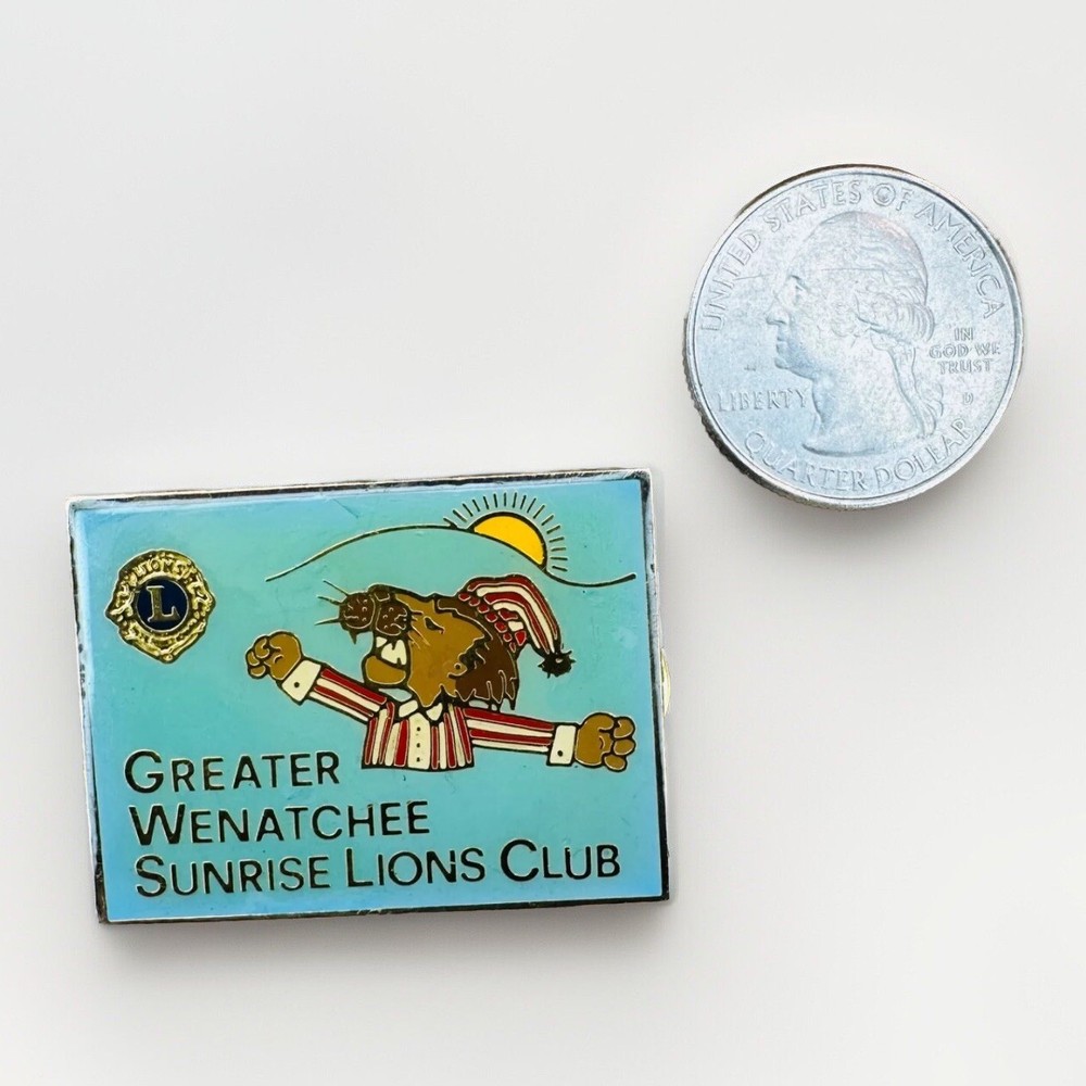 Vintage Wenatchee Washington Lions Lapel Hat Pin E