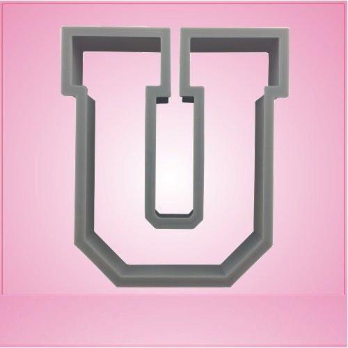 Varsity Letter U Cookie Cutter 3 Inch (Plastic)