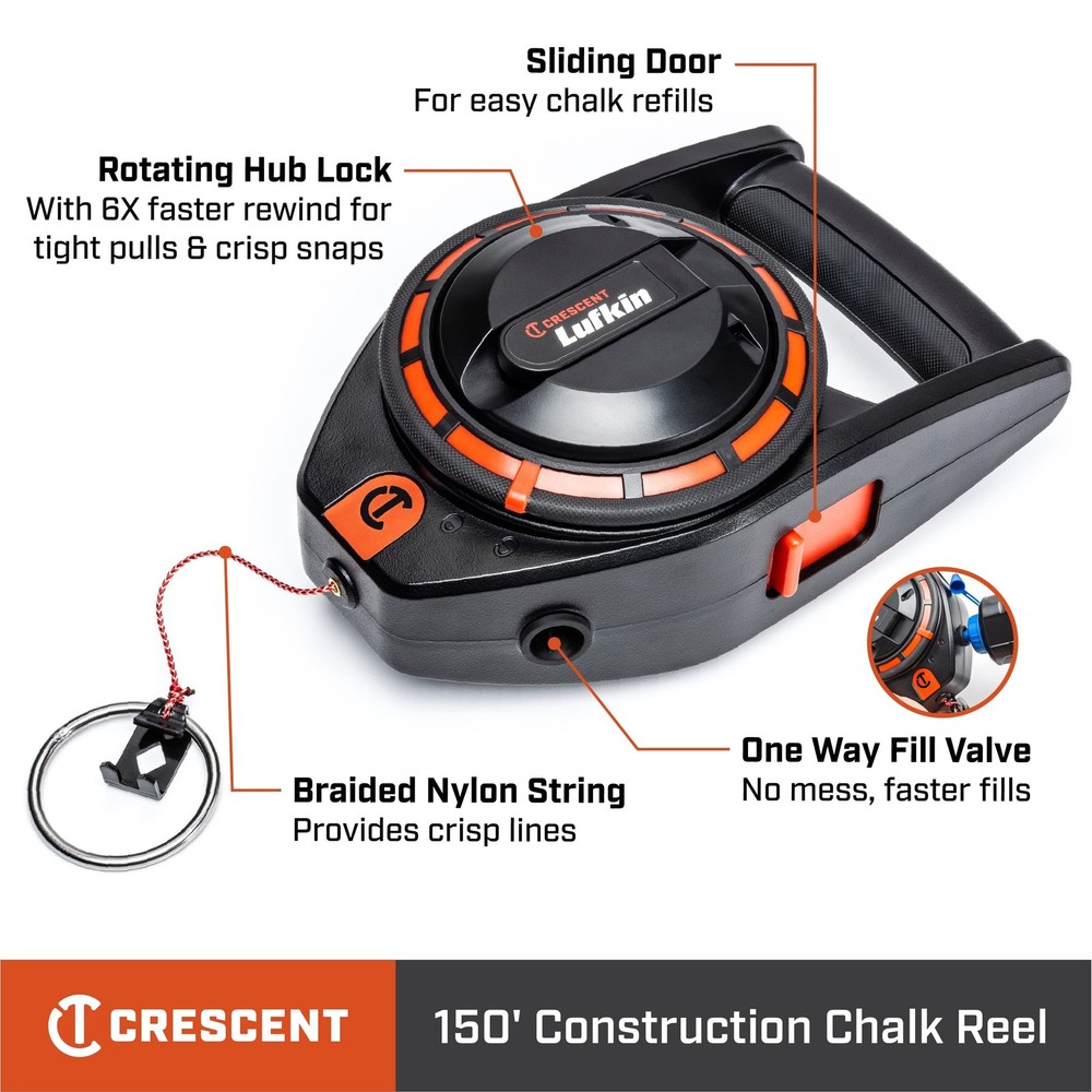 Crescent 150' Construction Chalk Reel - CL150