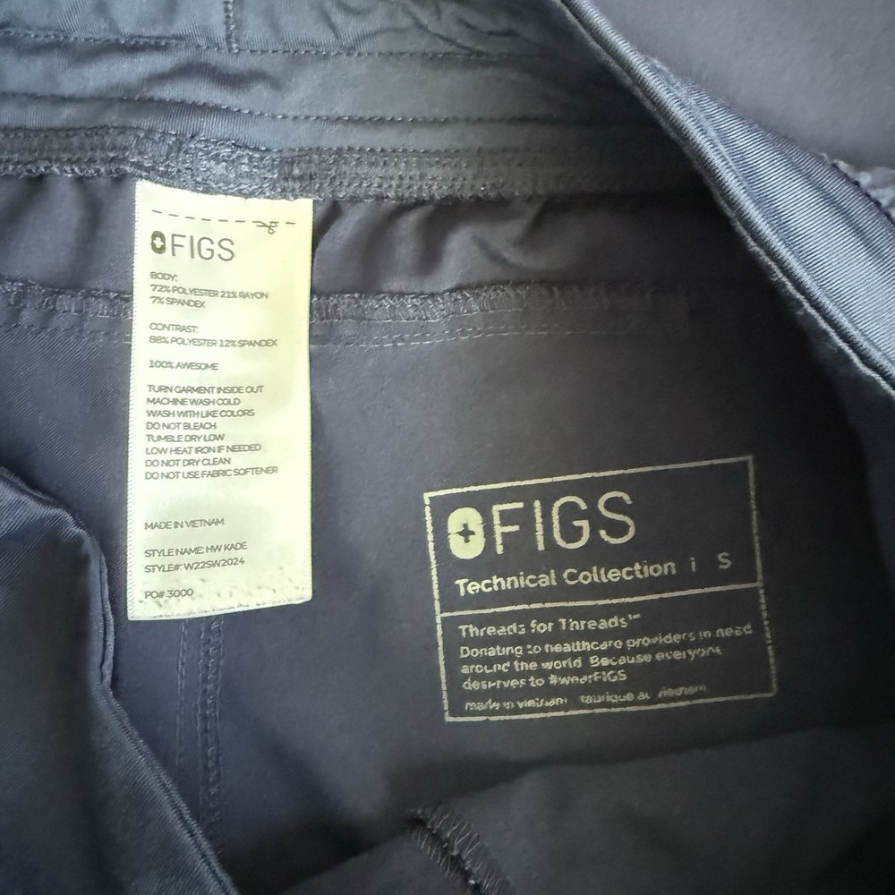 FIGS Technical Collection Navy Scrub Set Top Pants XS/ Small