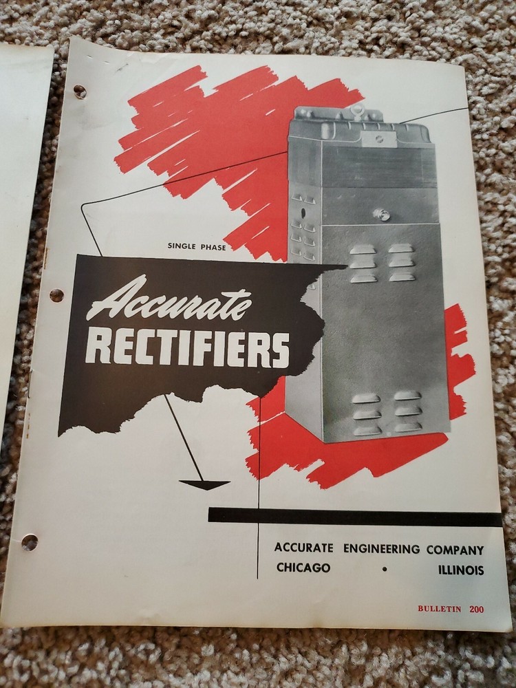 Accurate Engineering Company Rectifiers Bulletins 100 & 200