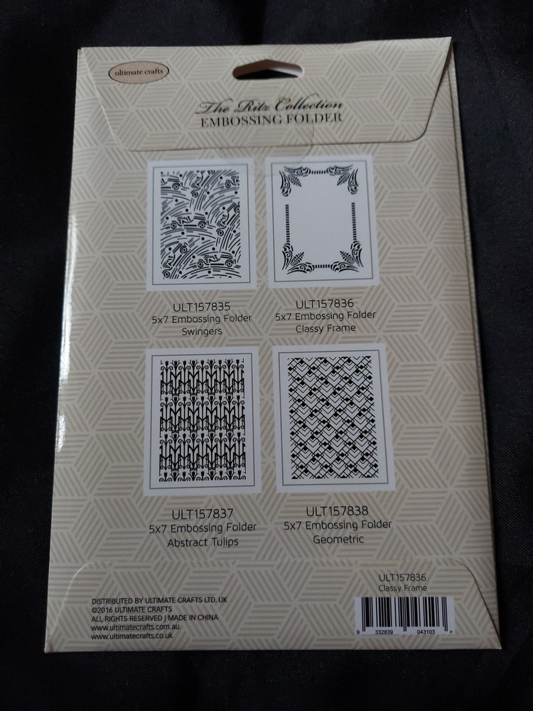 Ultimate Crafts Universal Embossing Folder 5x7 Inch Classy Frame