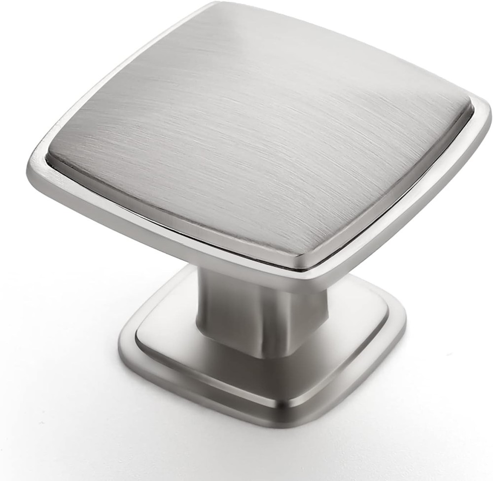 25 Pack Brushed Nickel Kitchen Cabinet Knobs - Silver Knobs for Cabinets