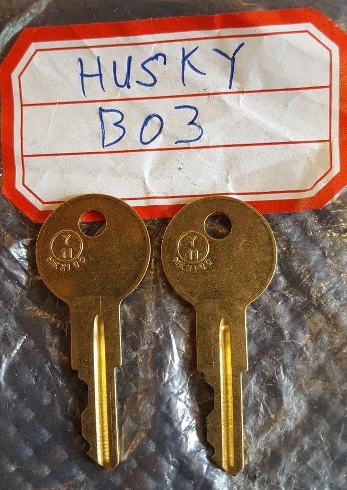B03 key 2 NEW KEYS FOR HUSKY TOOL BOX KEY CODE B03 Home Depot tool box