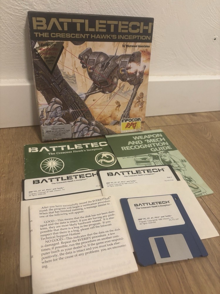 Battletech The Crescent Hawk's Inception, INFOCOM, IBM PC, Big Box