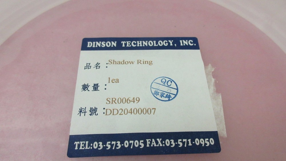 TOKYO ELECTRON SR00649 ESC QUARTZ SHADOW RING MODIFIED DD20400007 406266