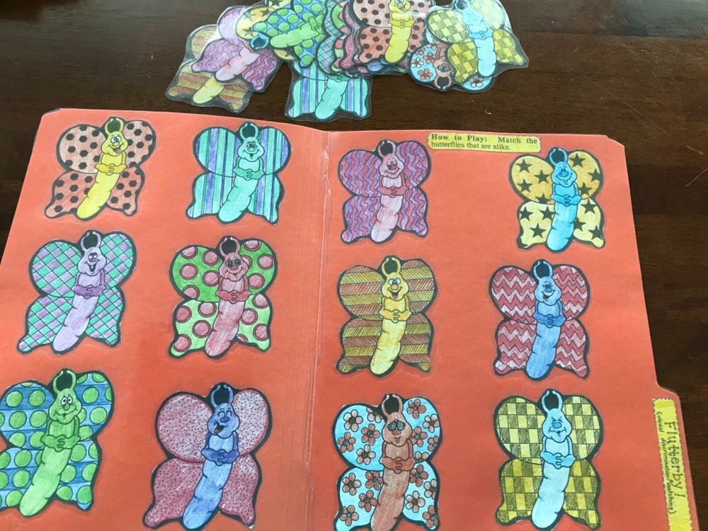 Flutter by! Visual Discrimination Grade K language Art file folder game teacher