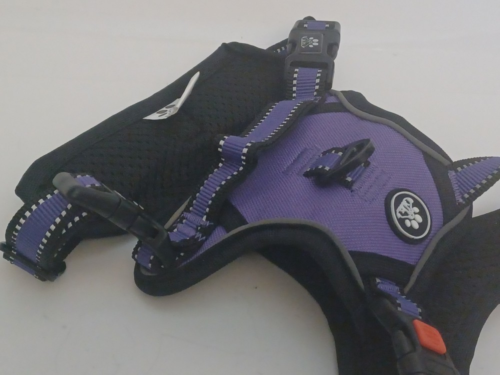 Dog Harness No-Pull, Control Handle, Padded Size Small Purple