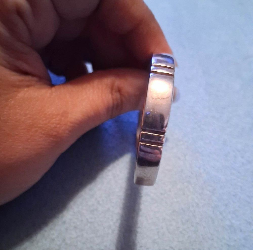 Thick Marked Understated Sterling Silver cuff