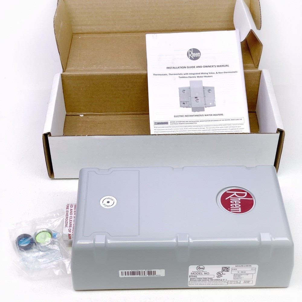 Rheem Non-Thermostatic Commercial Tankless Electric Water Heater 5.5kW, RTEH55