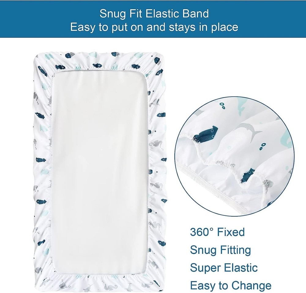 Soft Pack N Play Mattress Sheets Fits Graco Pack N Play Mini Crib Sheets 2 Pack
