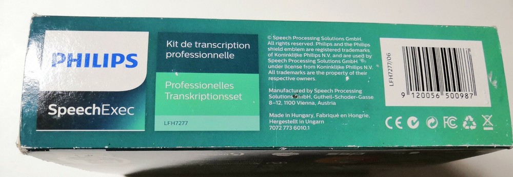 Philips LFH7277/06 USB SpeechExec Pro Transcription Set with Speech Recognition