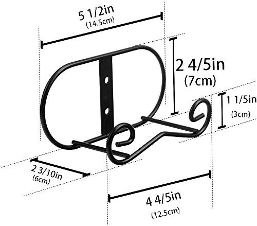 Wall Mount Plate Display Stands - 2 Pack Black Iron Easel Holders - Vertical ...