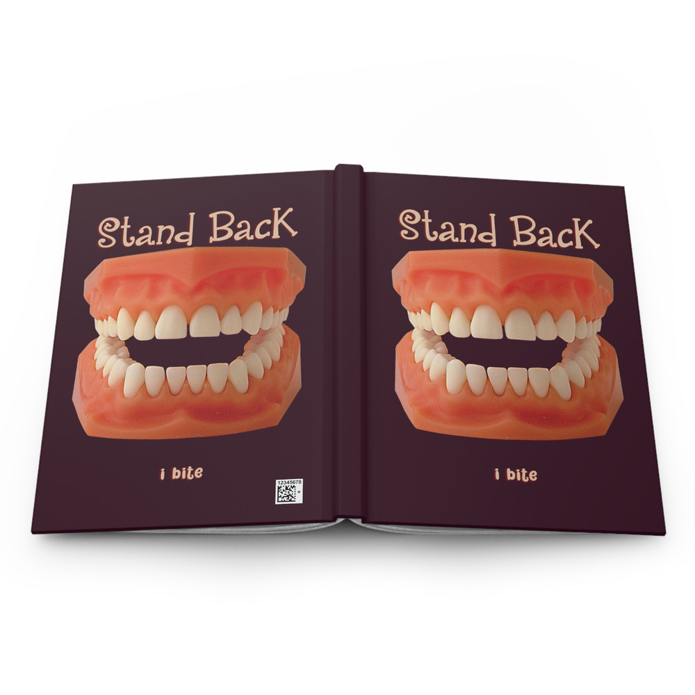 Stand Back I Bite False Teeth - Hardcover Notebook Lined Journal by GatorDesign