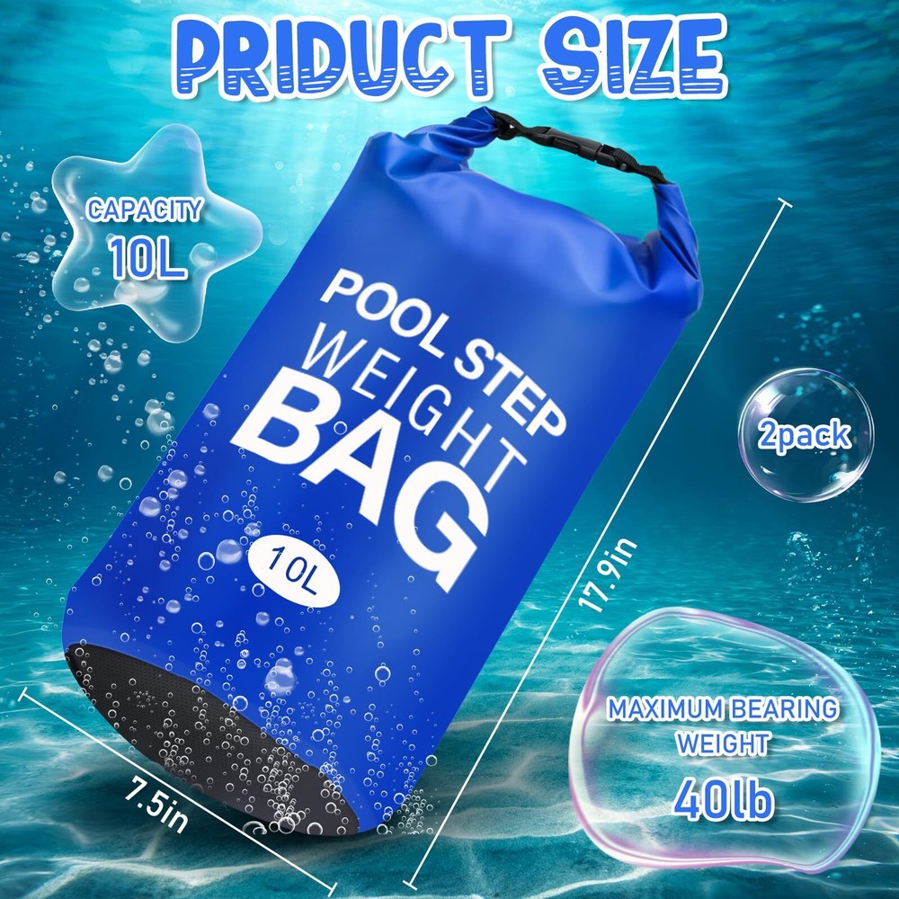 Pool Step Weights Pool Ladder Weights for Above Ground Pools 2 Pack 10L/25LB ...