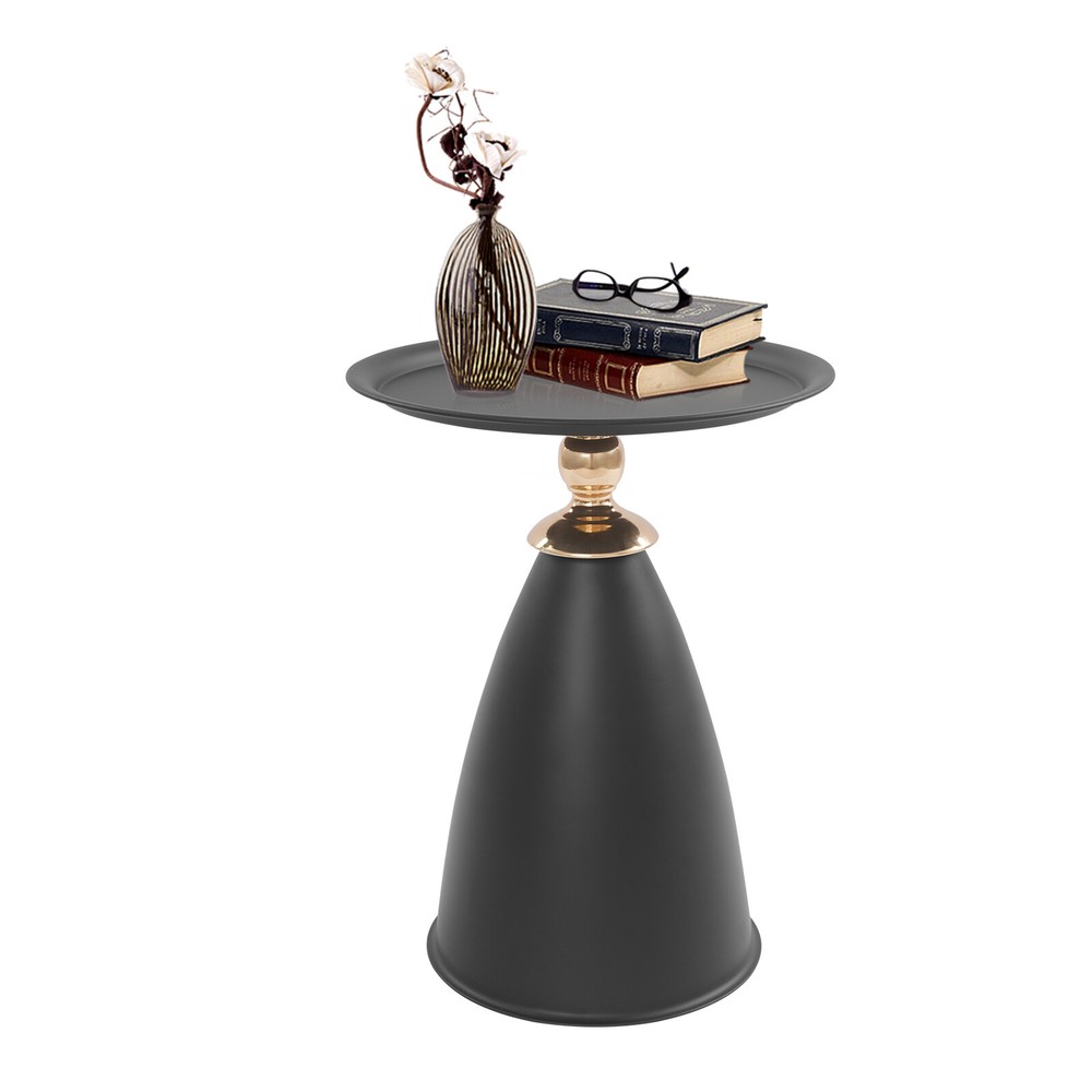 Small Round Side Table, Iron Side Table for Small Spaces, Modern Couch End Table