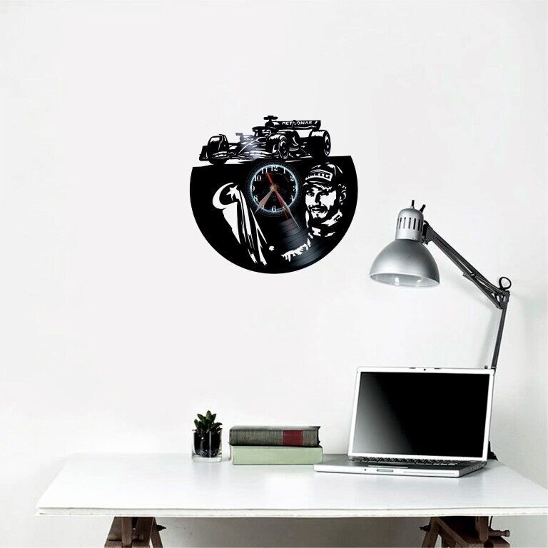 Lewis Hamilton F1 Driver Vinyl Record Clock