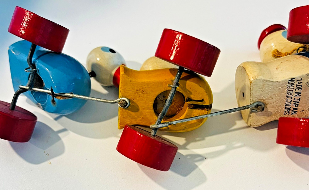 Vintage Brio Three Duck Pull Toy