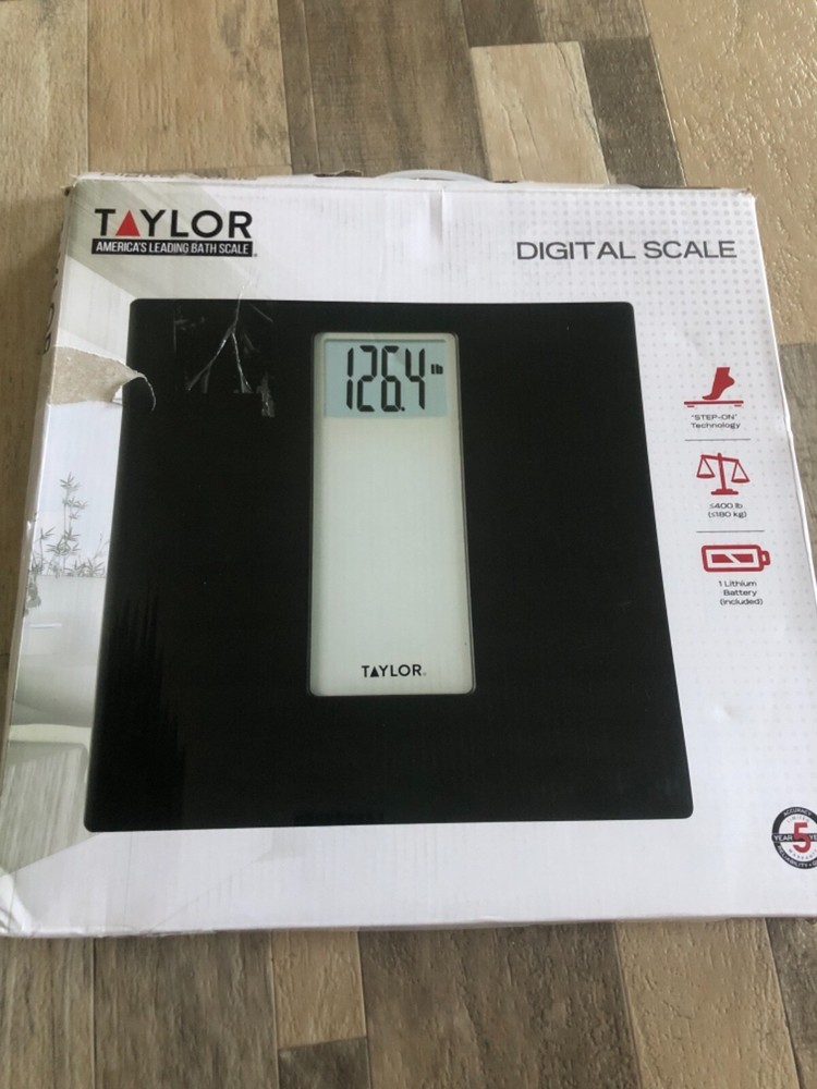 Taylor Digital 400LB Capacity Black/Grey Bathroom Scale