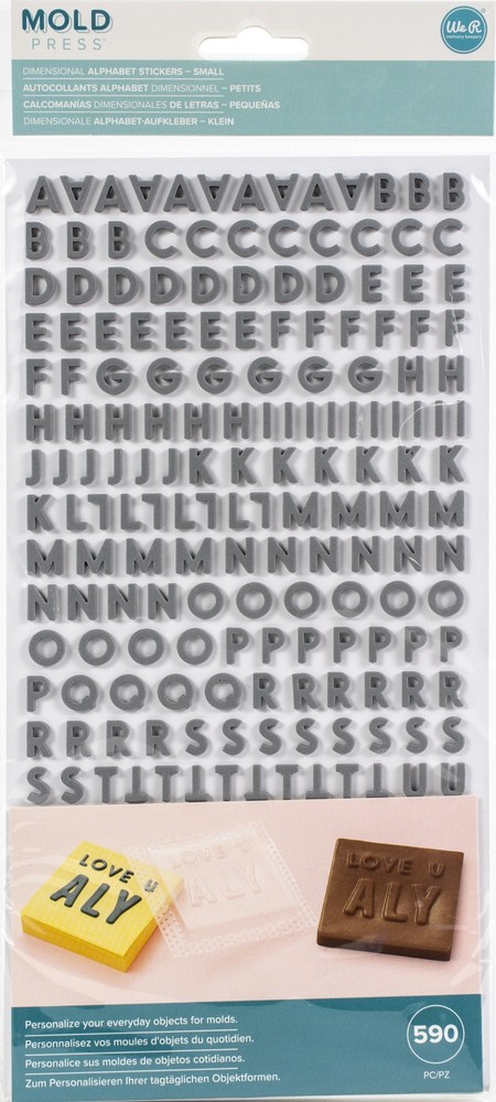 We R Memory Keepers Mold Press Alpha Thickers -Small - 3 Pack