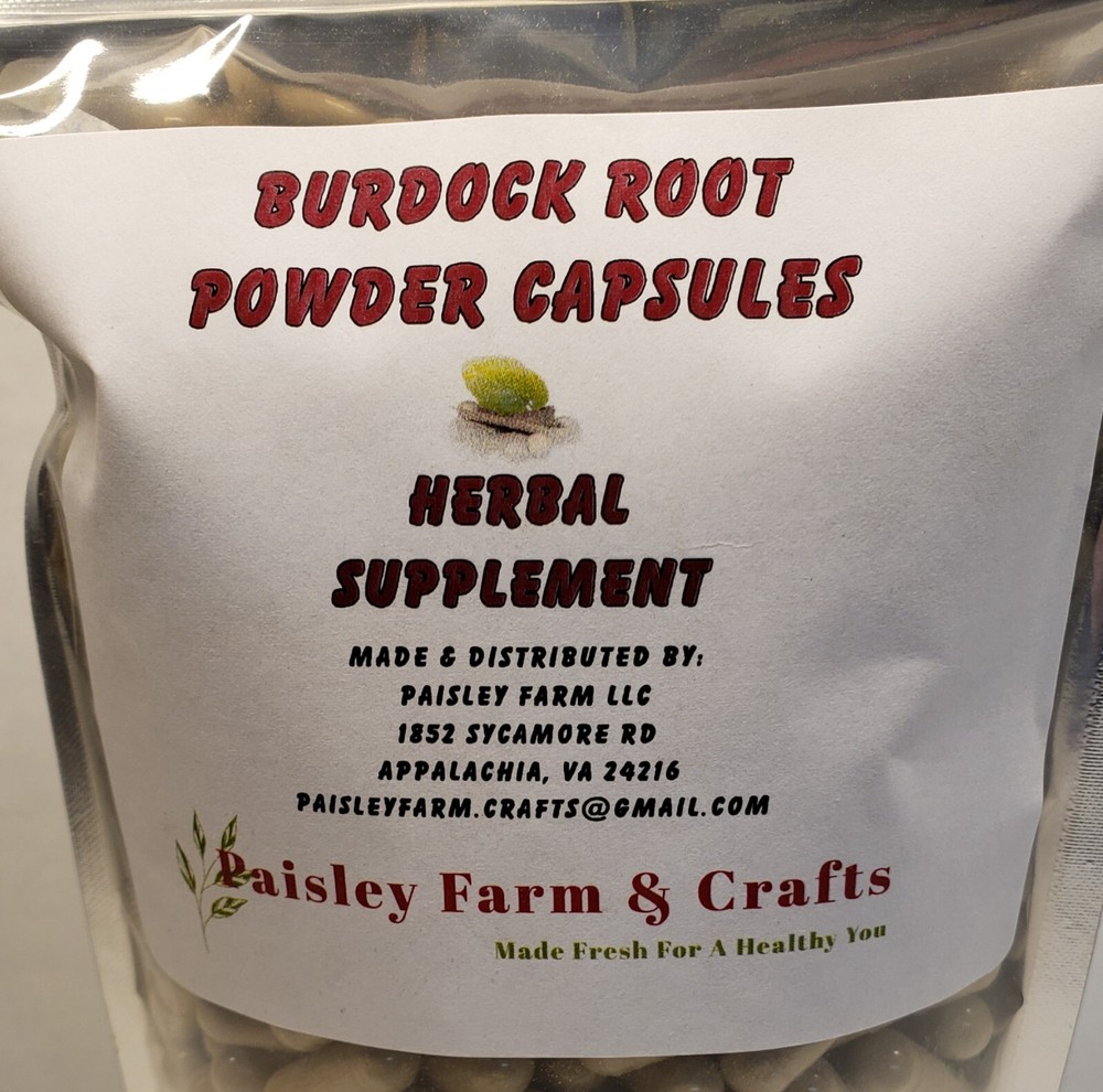 Burdock Root Capsules 300 Ct - Made Fresh On Demand!