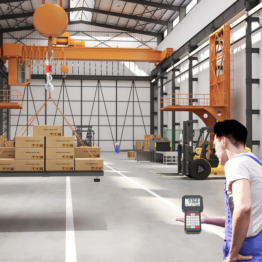 Wireless Remote Digital Electronic Hanging Crane Scale with Handheld Meter 10T