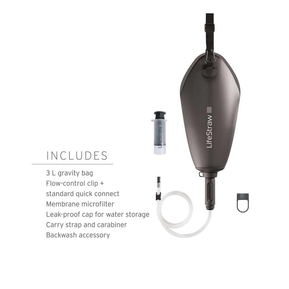 Peak Series - Compact Gravity Water Filter System - 3L for Backpacking, Group Ca