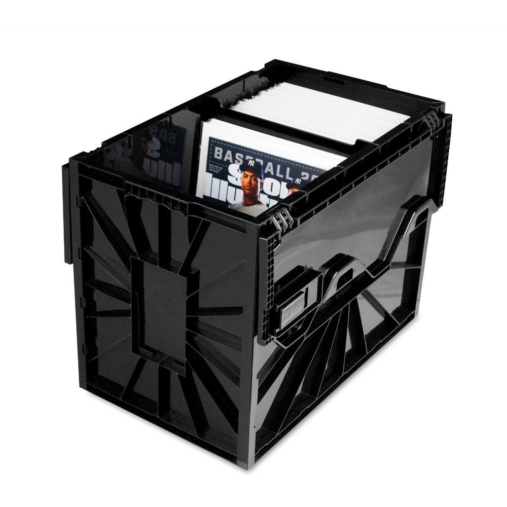 BCW Plastic Black Magazine / Document Storage Bin Heavy Duty Acid Free Stackable