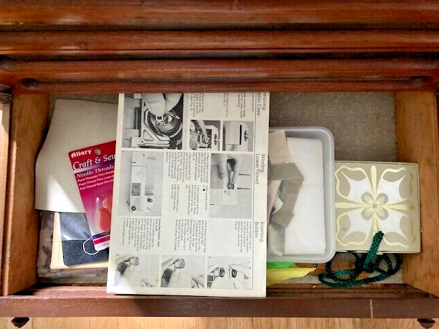 Antique 5 drawer spool cabinet