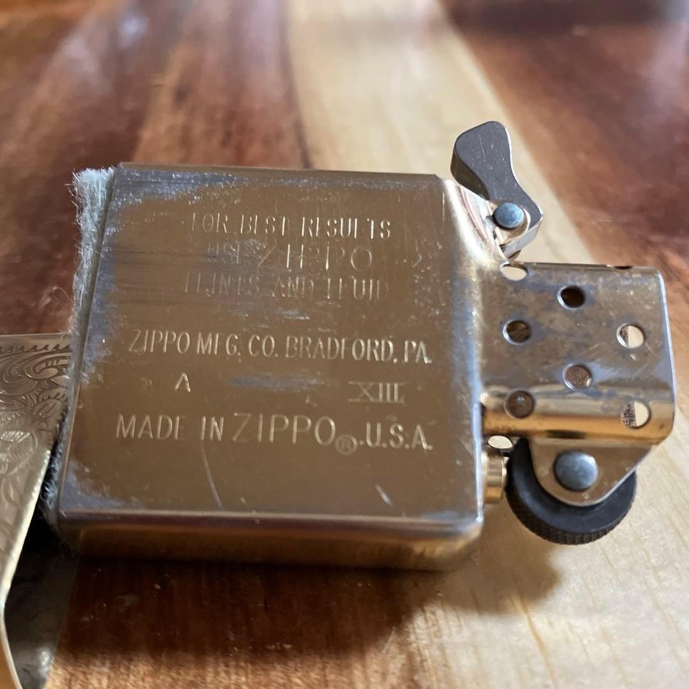 Zippo solid brass Venetian, made in 1996